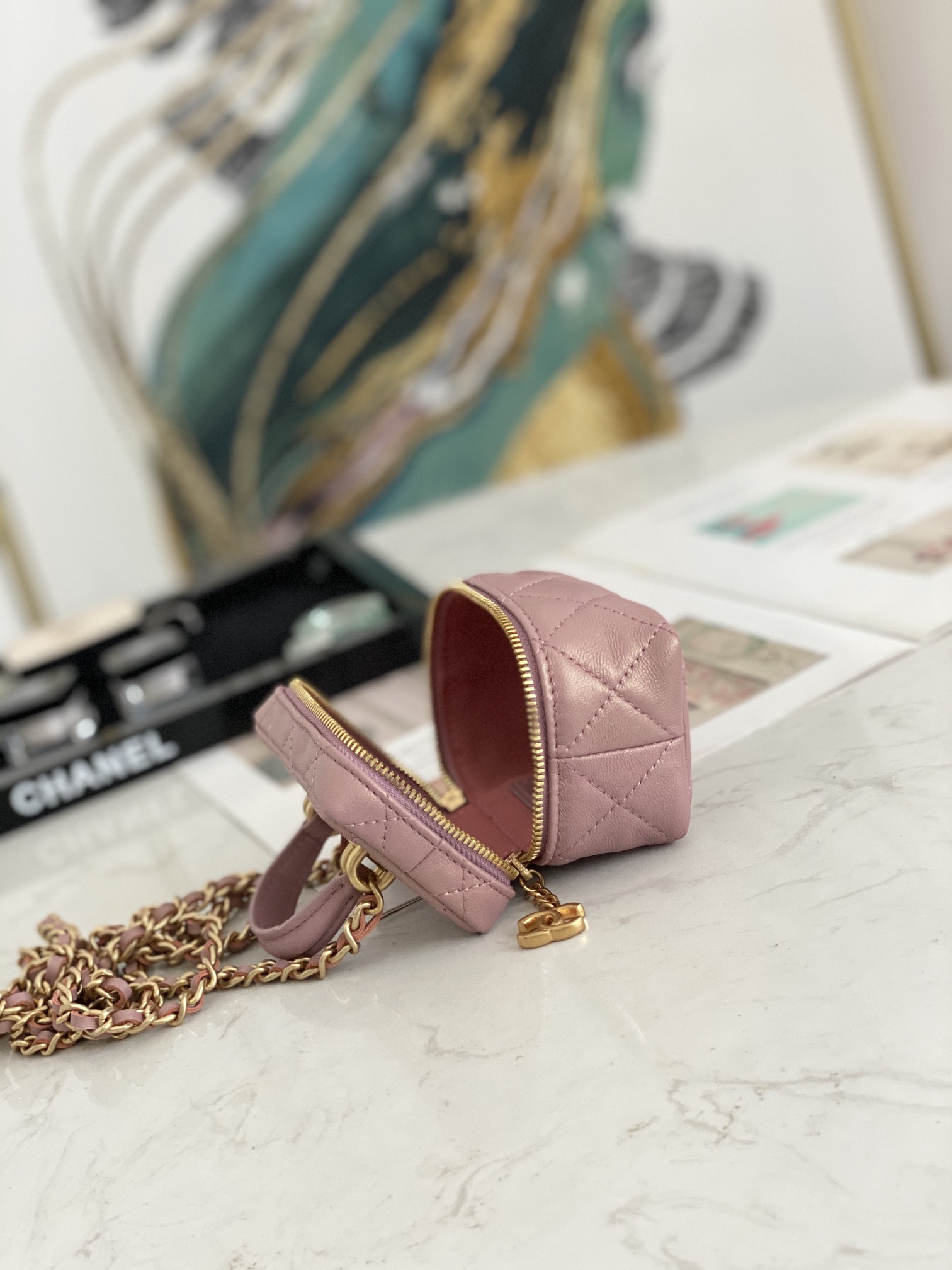 Ch@nel Vanity Bag-11.5x12x7CM