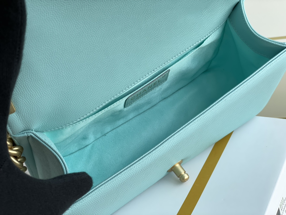 Ch@nel Boy Bag-Caviar-25CM