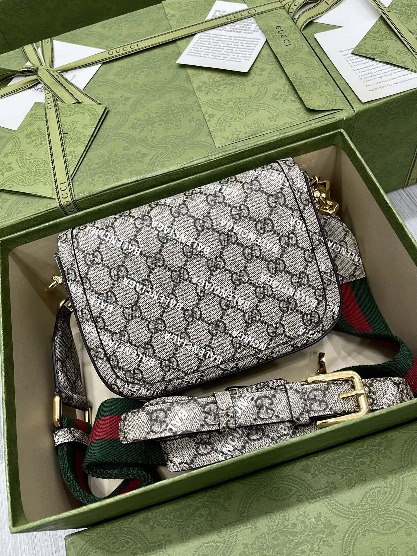 G*u*i&ba*len*cia*ga 1955 horsebit bag-21/13/9cm