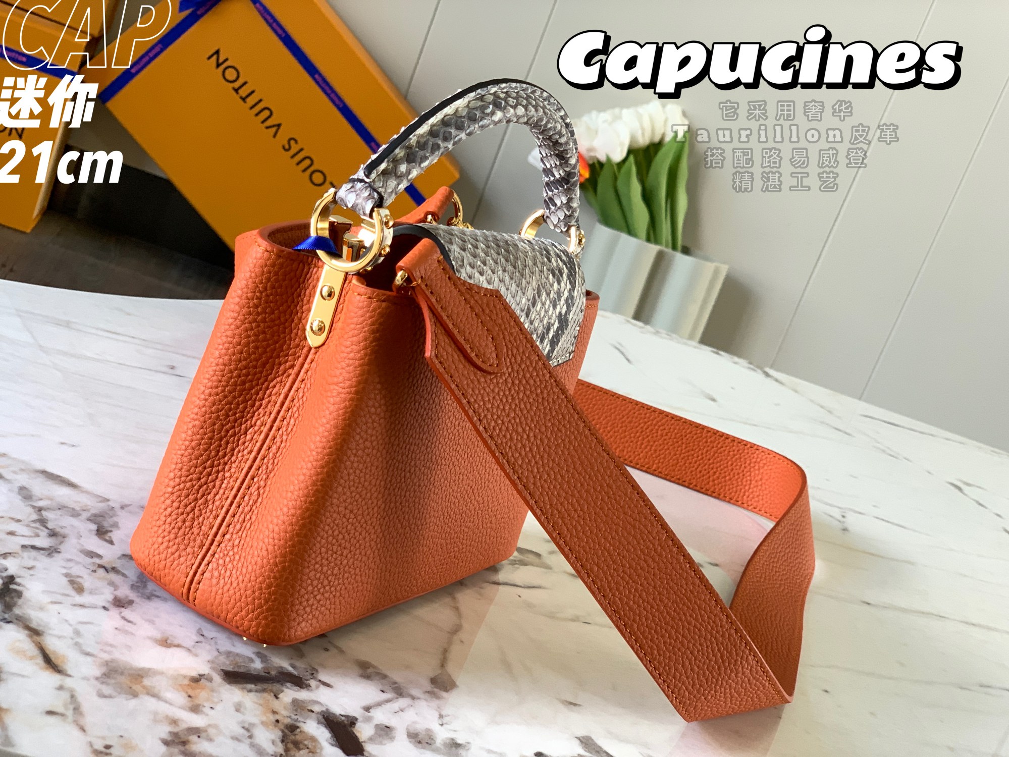 l0*is V*t0n mini capucines handlebag-21*14*8cm