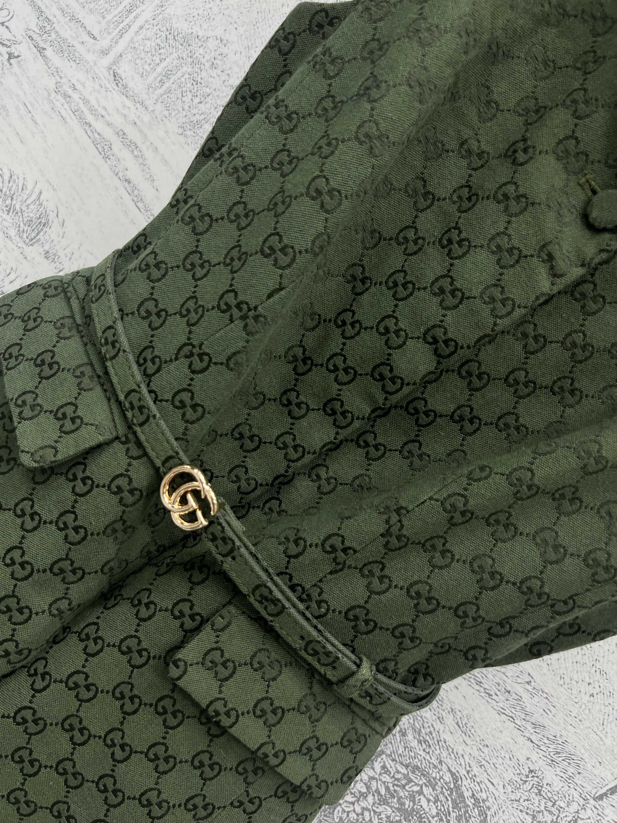 Gv*c green gg jacquard sleeveless waistcoat