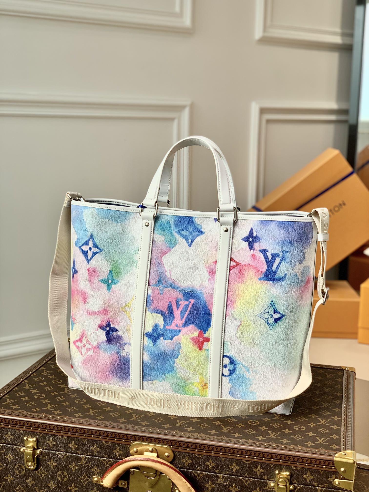 l0*is V*t0n monogram watercolor multico new tote-39*29*11cm