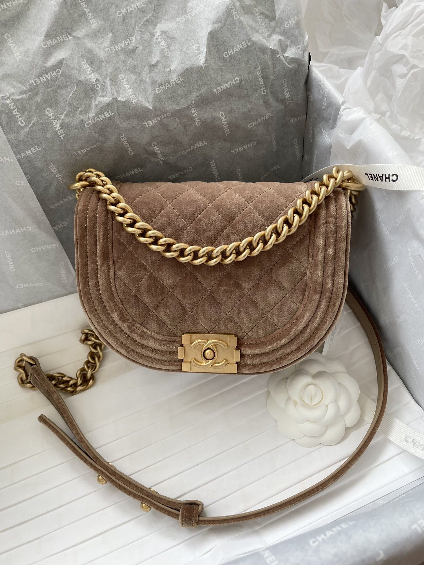 Ch@nel Boy Bag-18*12.5*6CM