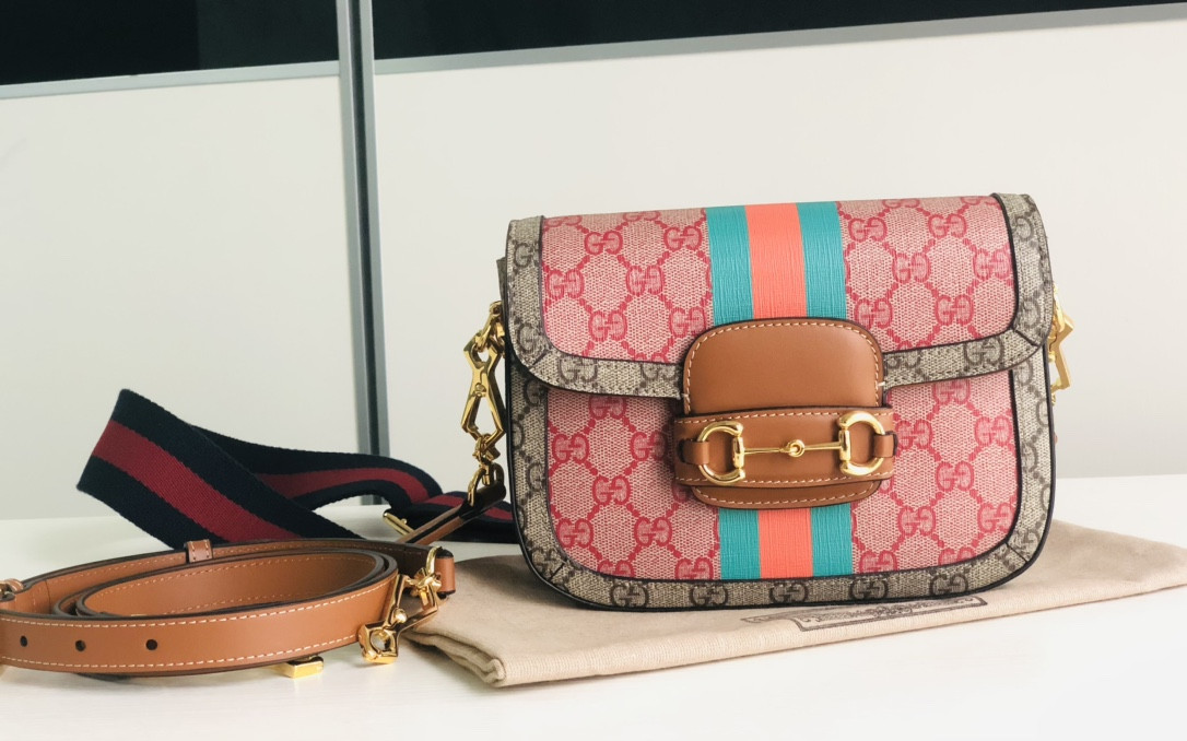 G*u*i 1955 horsebit shoulder bag-20.6*14.4*5.1cm