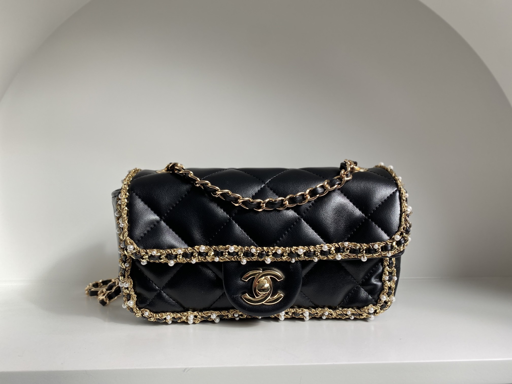 Ch@nel Flap Bag-21x12x7.5CM