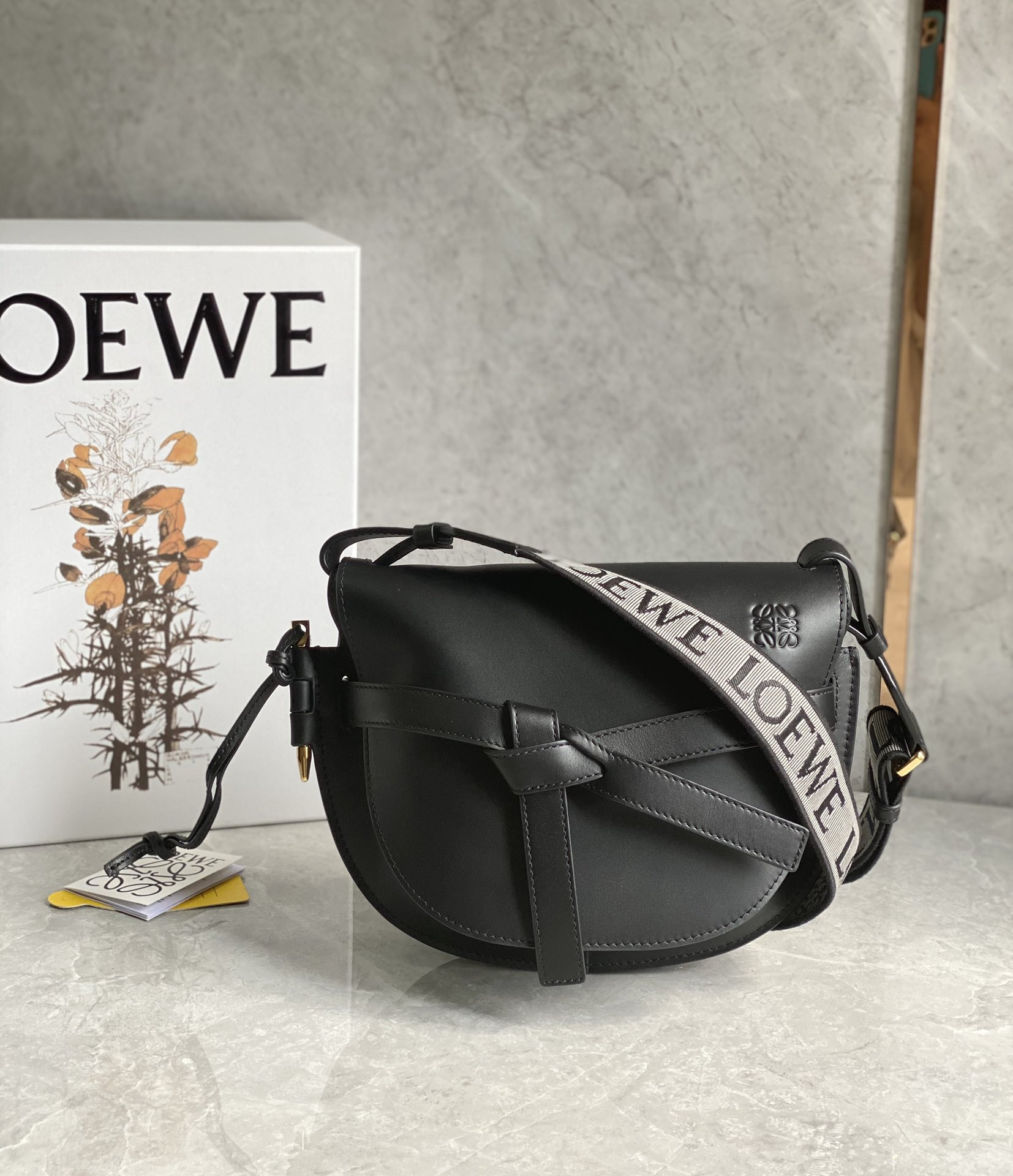 L0ew* puzzle gatedual bag-25*19*11.5cm