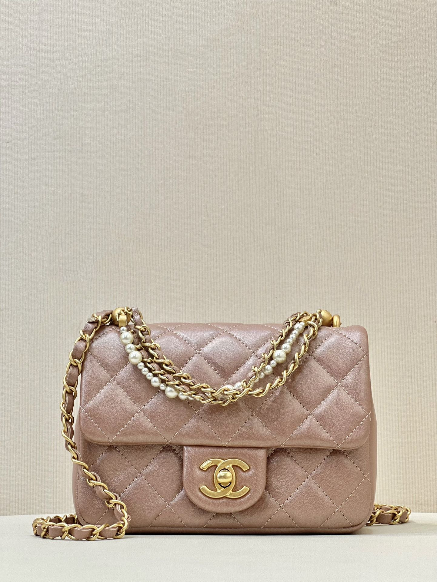 Ch@nel Flap Bag-12.5*17*5CM