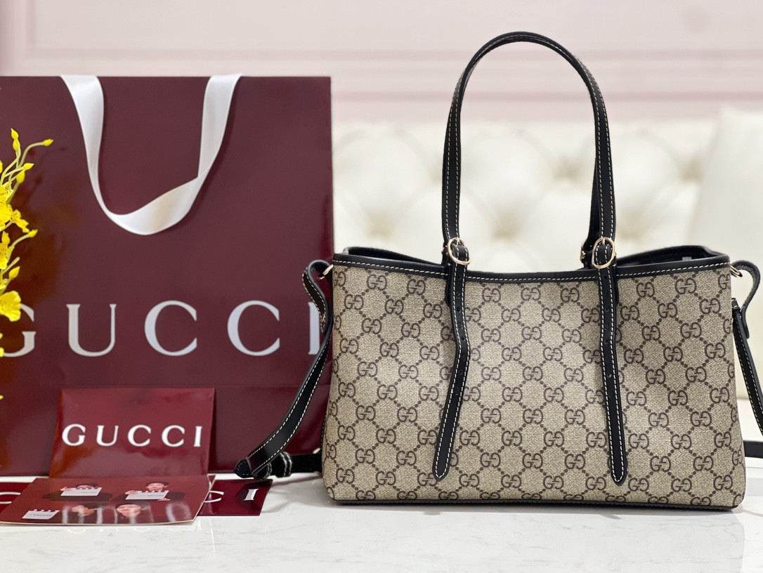 G*u*i emblem tote bag-30*18*11cm