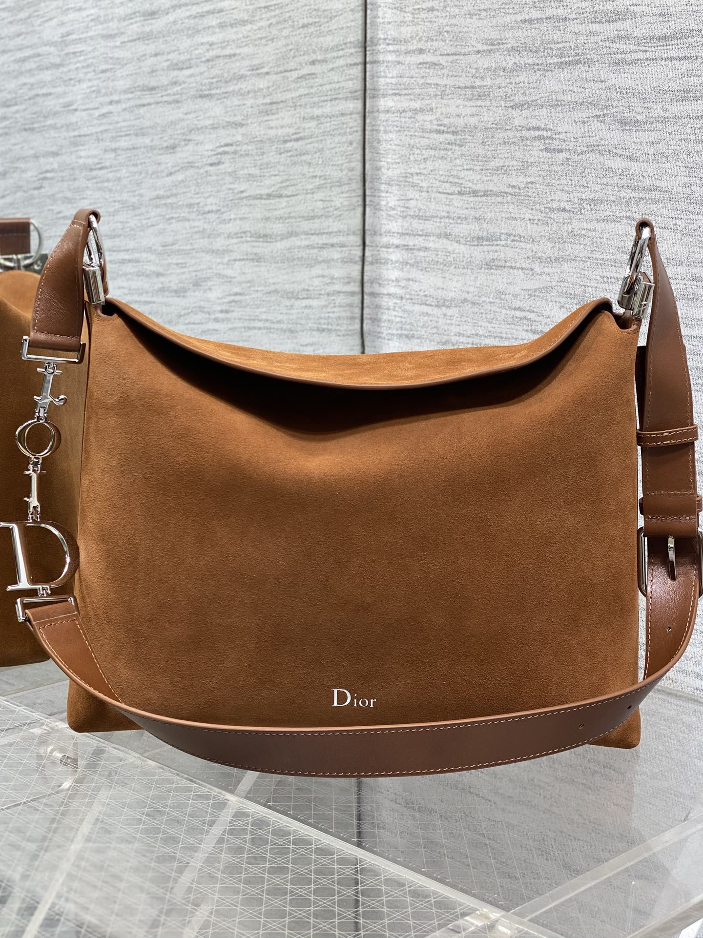 Diro 2026ss Chrustian Hobo Bag(Silver)-28*24*8CM/33*27*9CM/39*29*11CM
