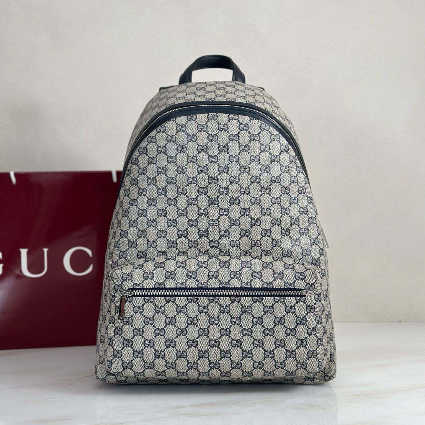 Gvc*1 Essence Classic Medium Backpack in Blue GG Canvas-34*45*17CM