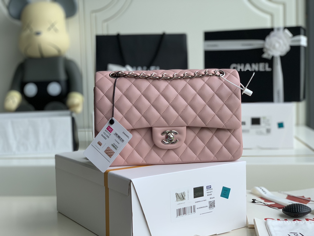 Ch@nel Flap Bag-Lambskin-25CM