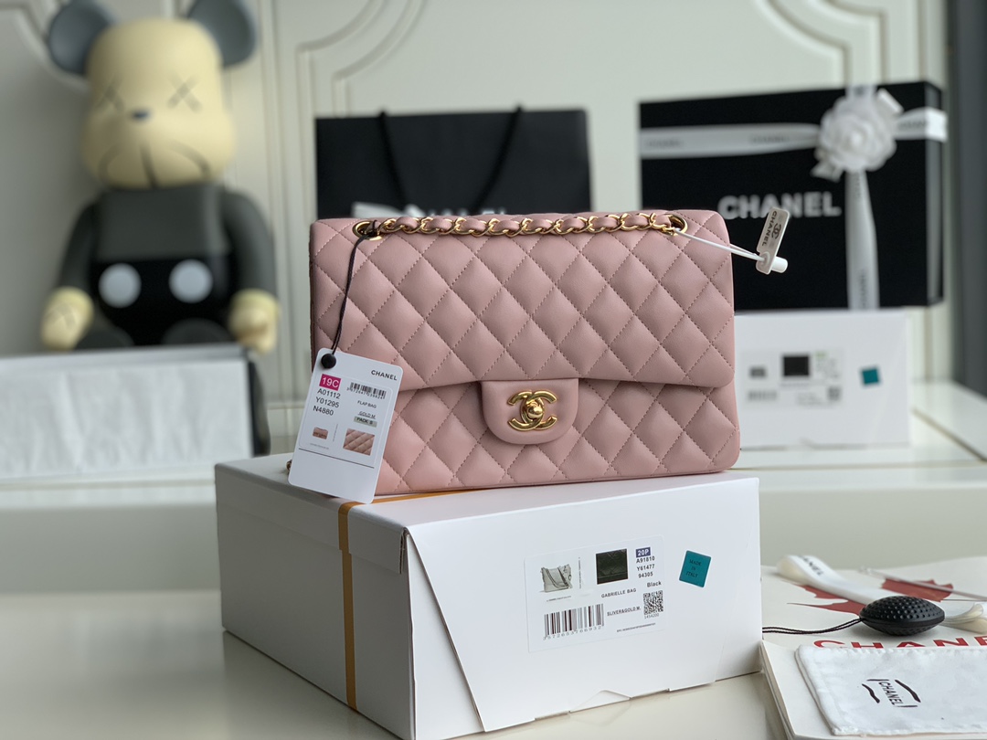 Ch@nel Flap Bag-Lambskin-25CM