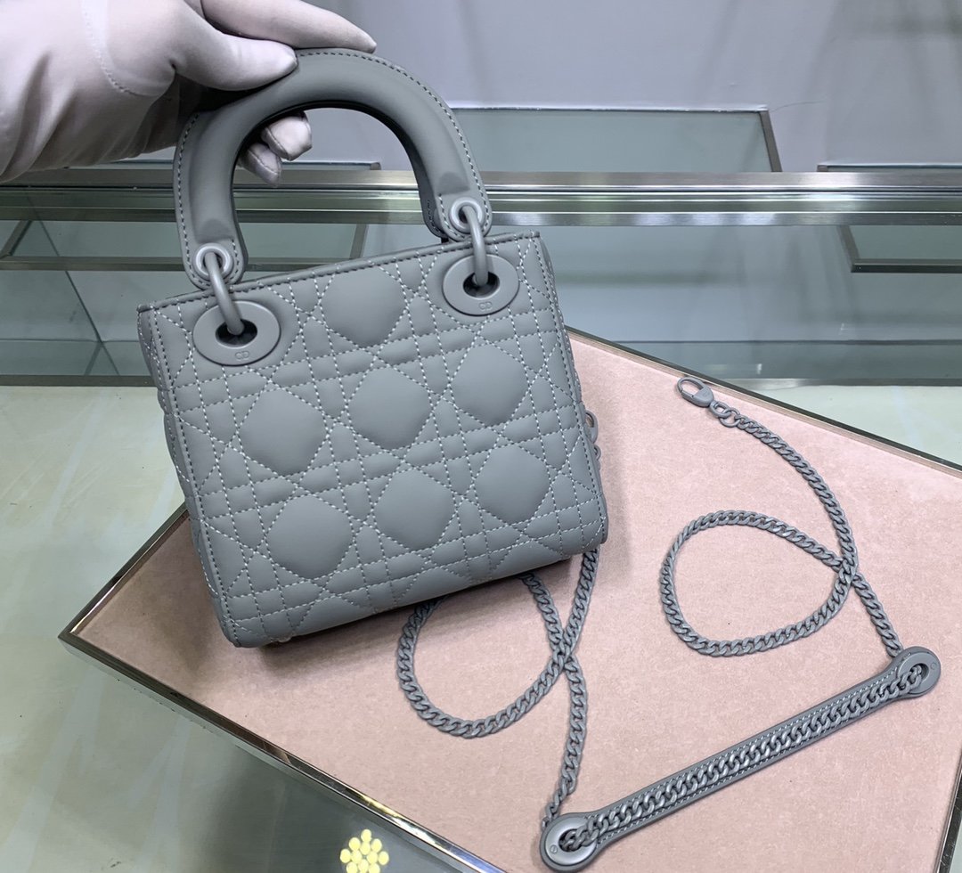 lady D*or with lambskin-17*15*8cm