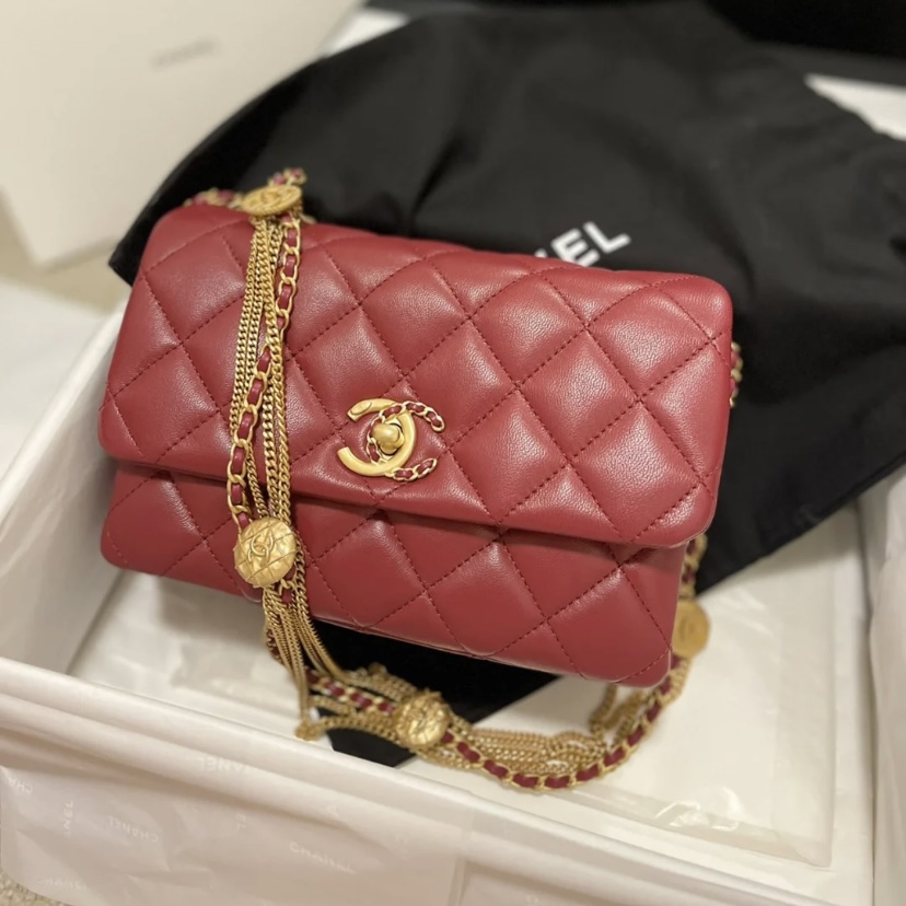 Ch@nel Flap Bag-21.5*14*10CM