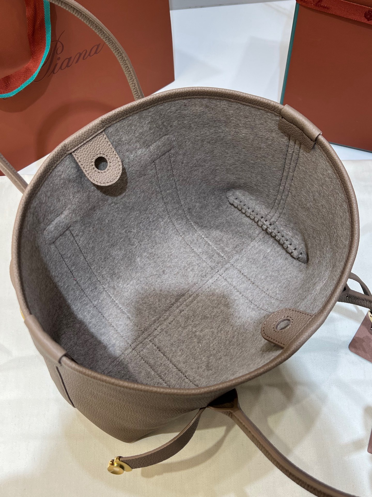 L0r0 P1ana ghiera shopper bag-28*19*12cm