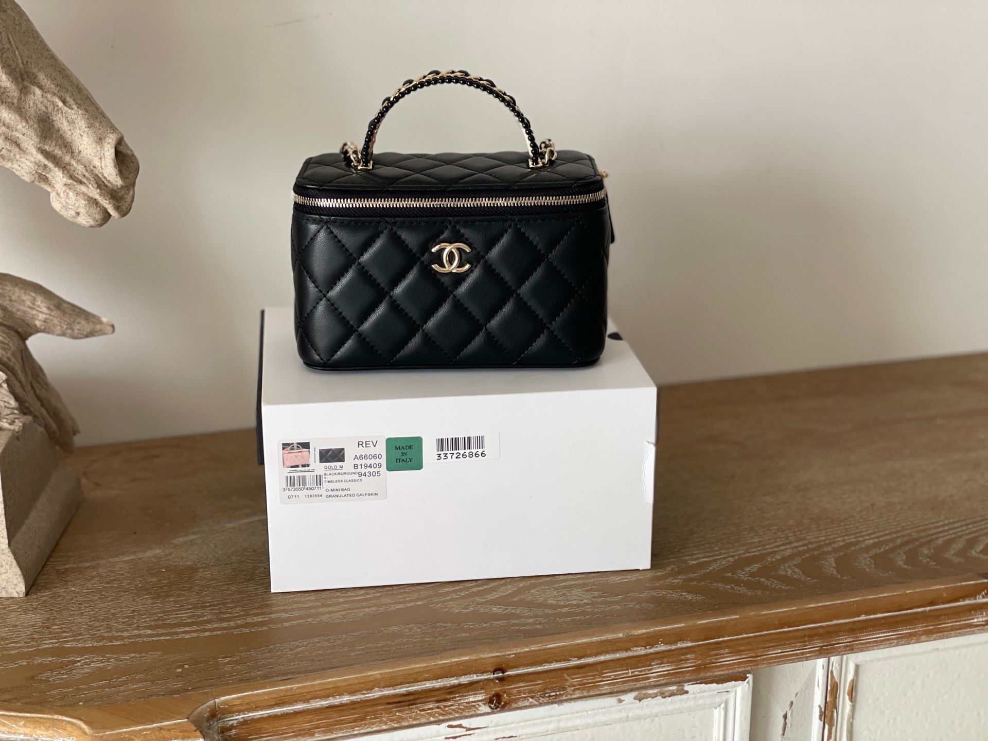 Ch@nel Cosmetic Bag-Caviar-BAG-2365324