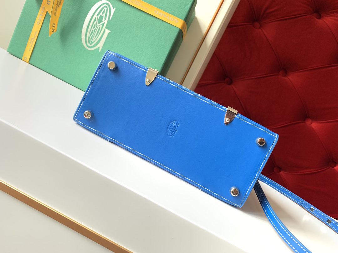 Go*ard coated canvas and leather saigon top handle bag-21cm