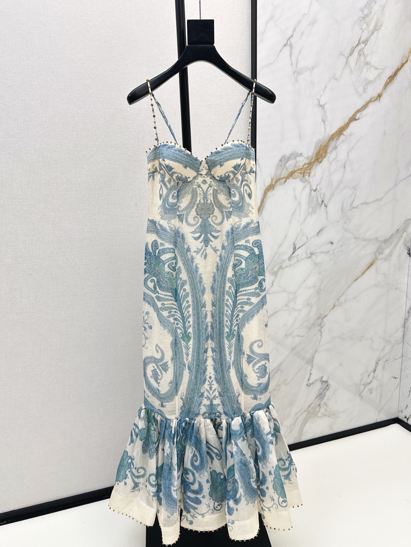 Zimmermann Illuminate Gown in Turquoise Paisley