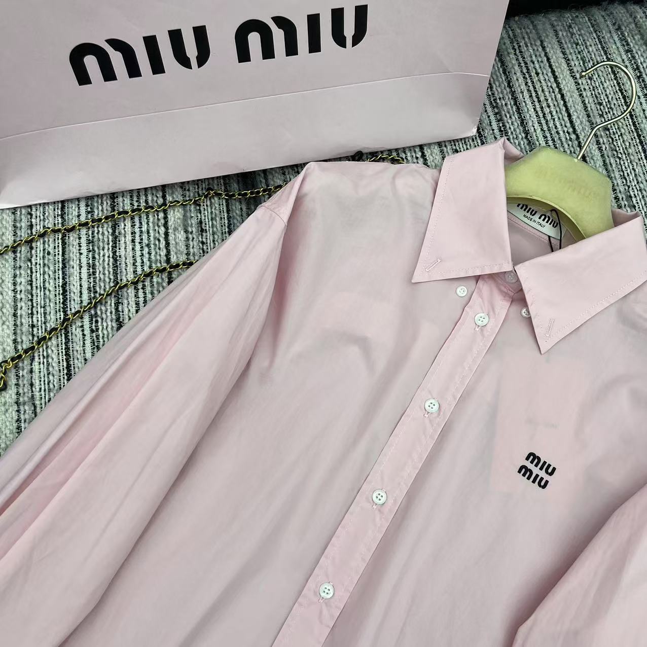 M1um1u pink poplin shirt