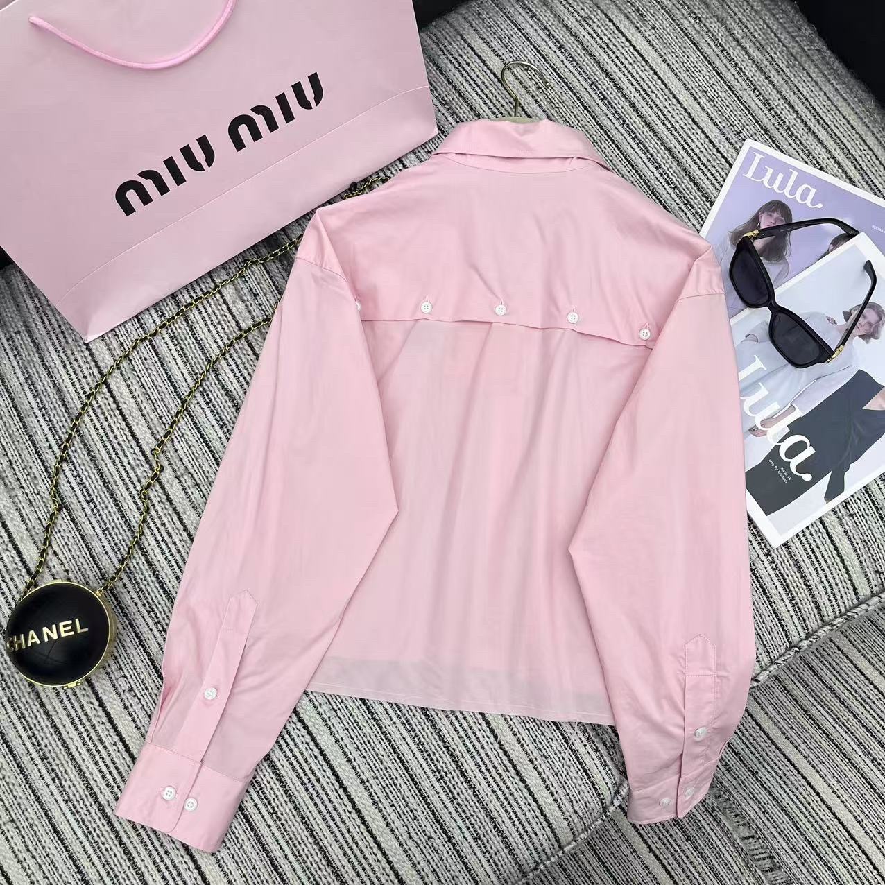 M1um1u pink poplin shirt