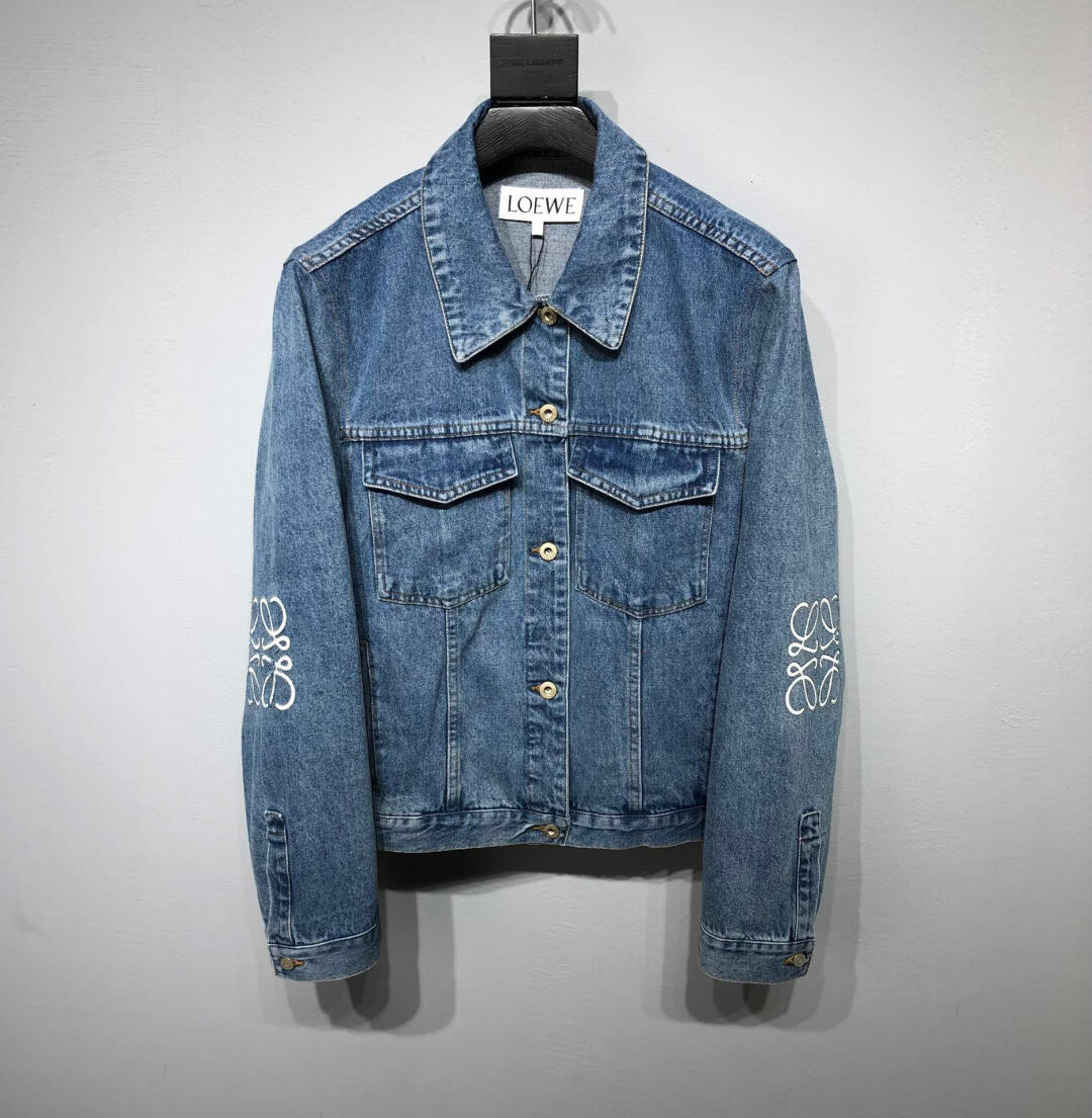 L0ew* anagram jacket in denim blue