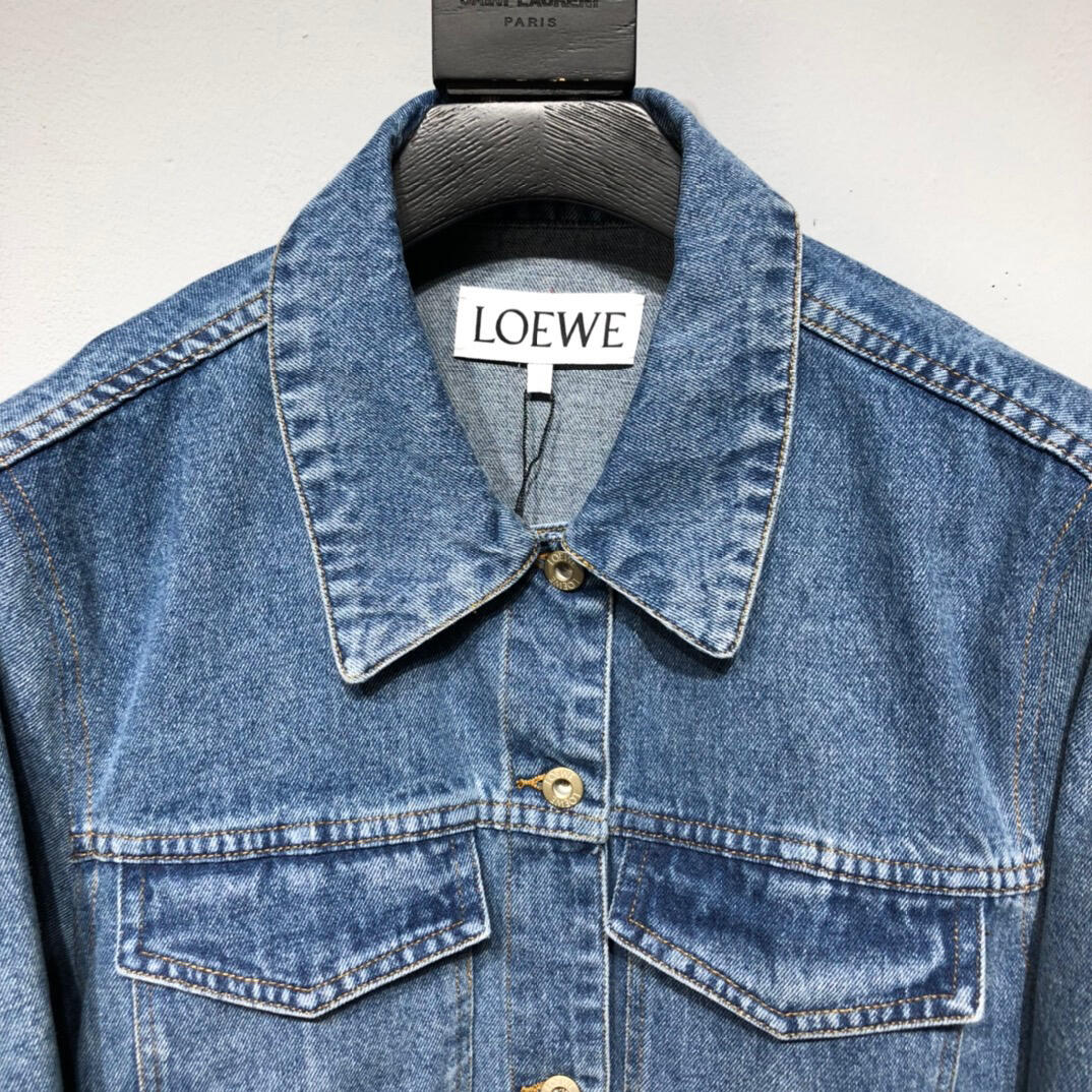 L0ew* anagram jacket in denim blue