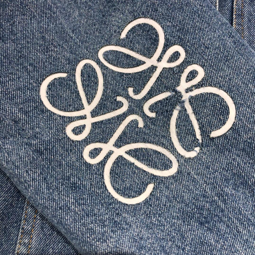 L0ew* anagram jacket in denim blue