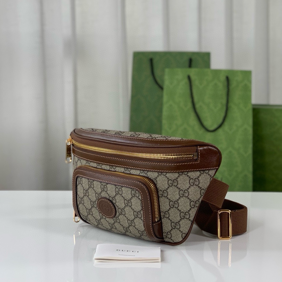 Gvc*1 gg svp*me monogram textured bag-28*15*4cm