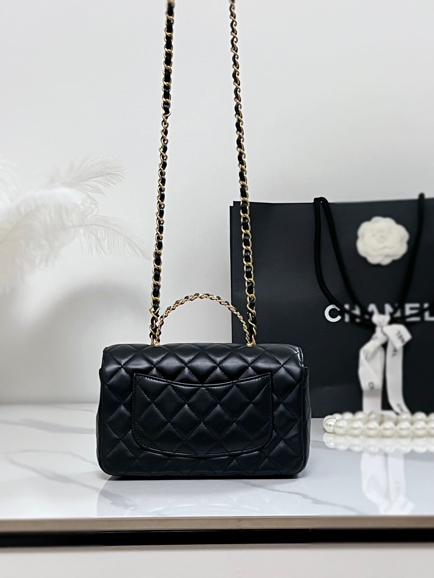 Ch@nel Flap Bag-12.5*20*6.5CM