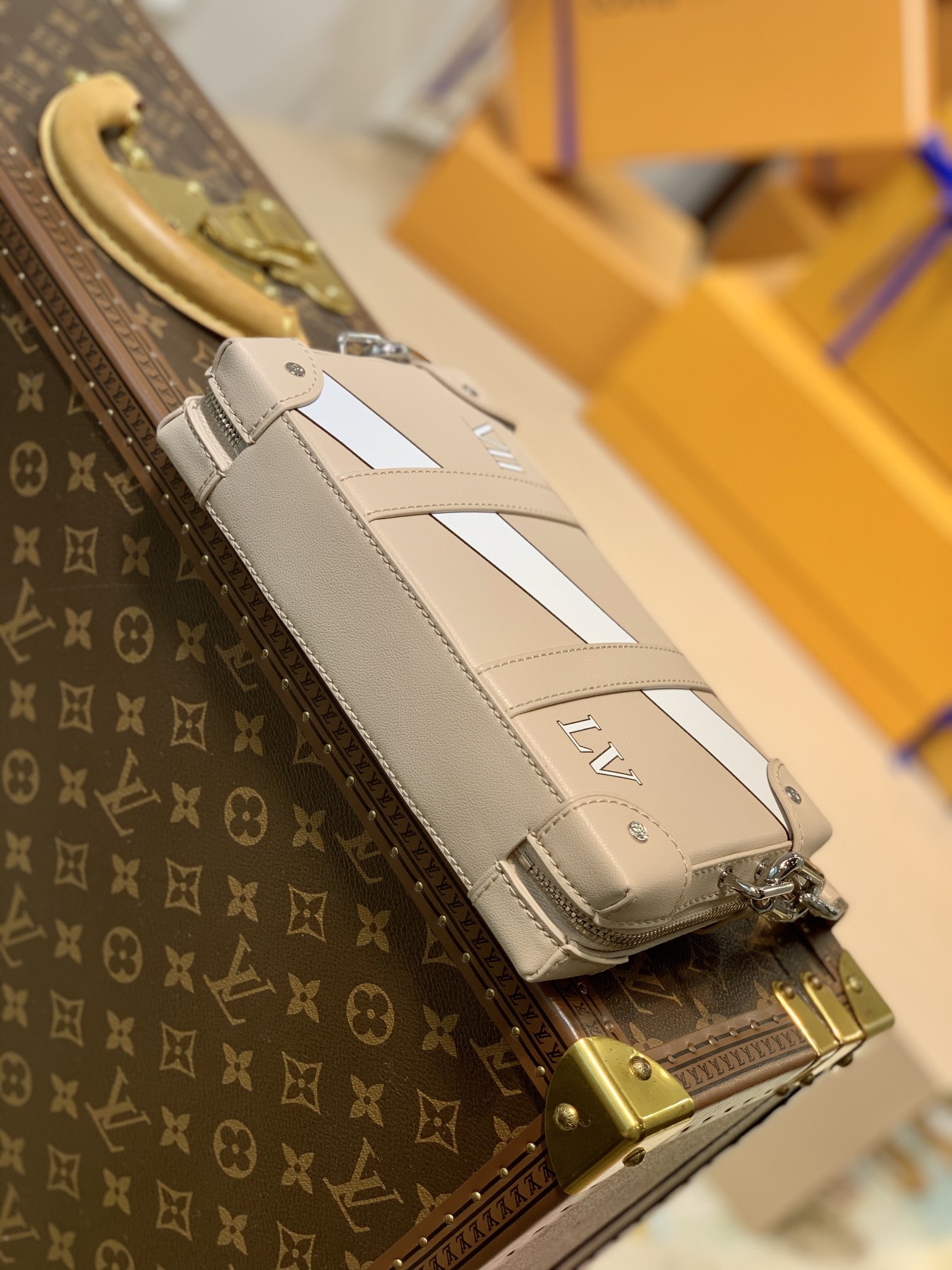 LV Soft Trunk Handbags-M45880-22.5 x 14.0 x 5CM