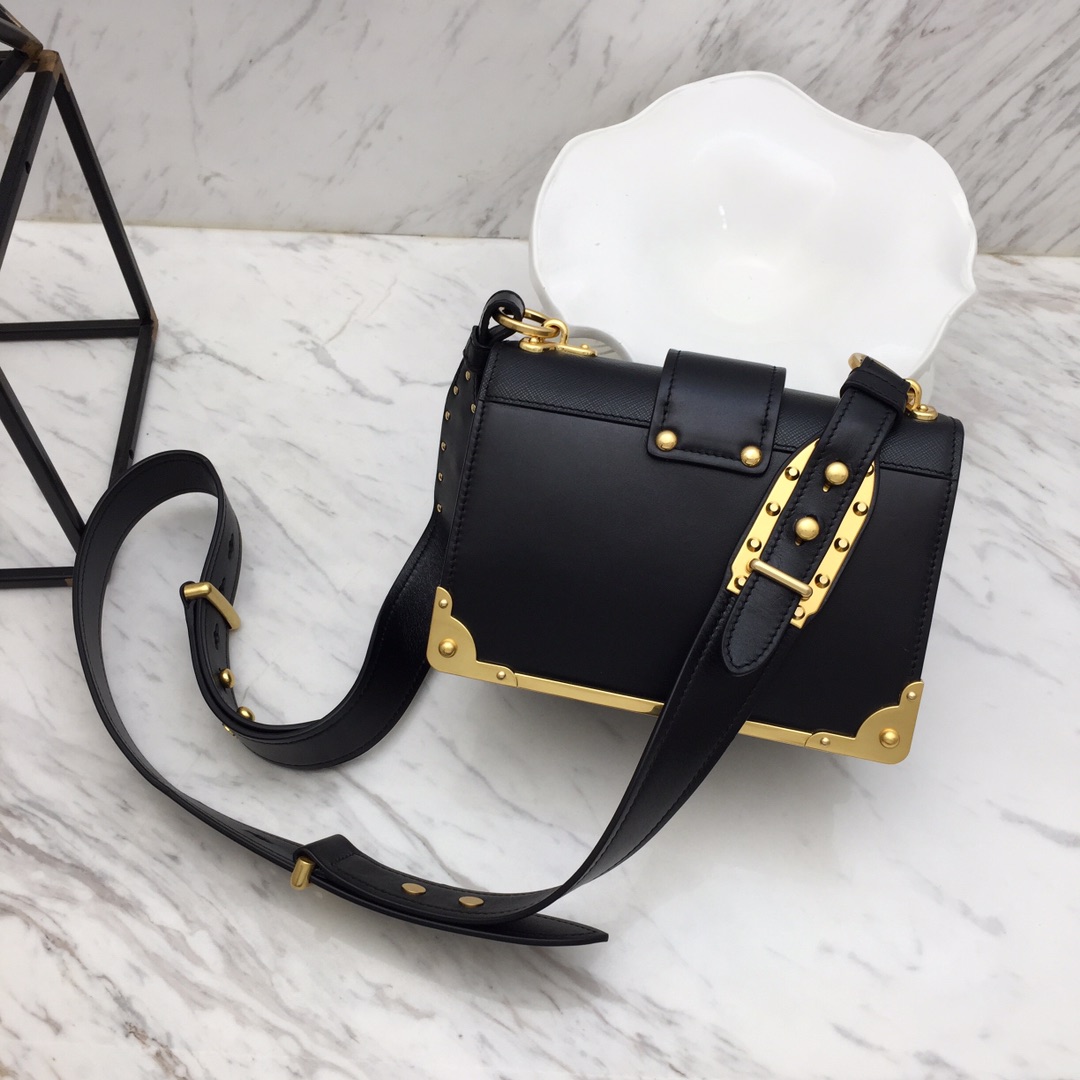 Pra*a 1bd045 leather cahier bag-1bh082-20x14x8.5cm