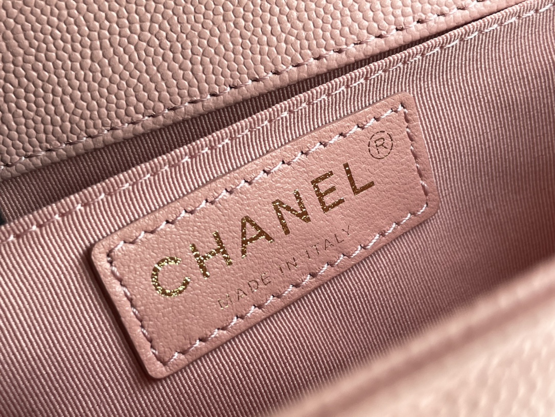 Ch@nel Boy Bag-Caviar-20CM