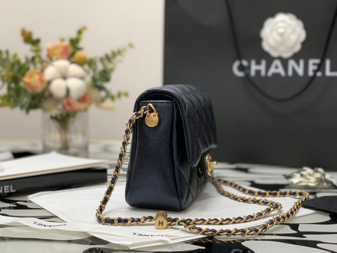 Ch@nel Flap Bag-13*19*6CM