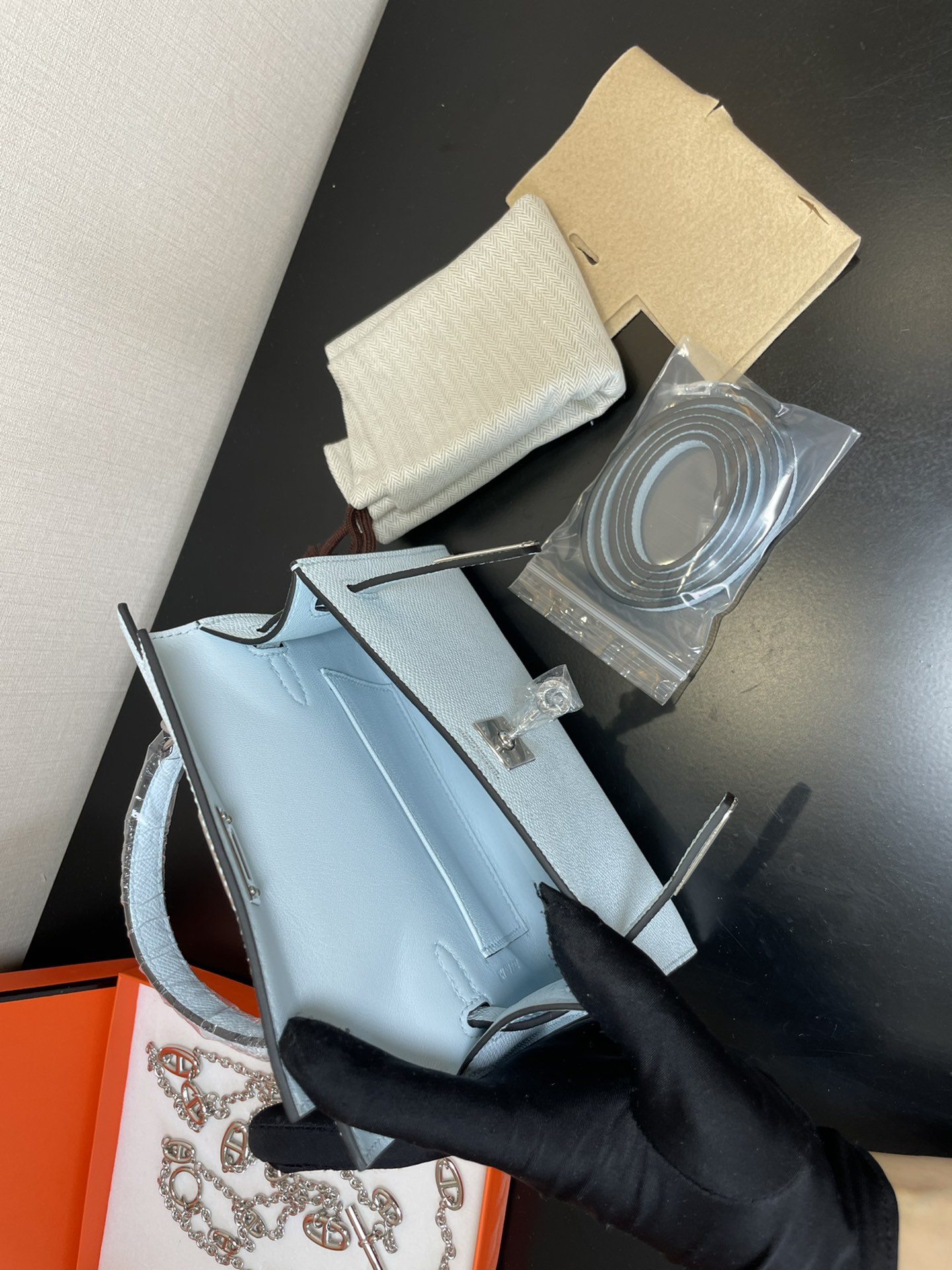 H**mes kelly-gold&silver hardware-19cm