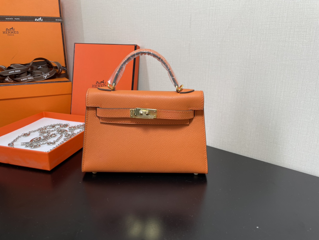 H**mes kelly-gold&silver hardware-19cm