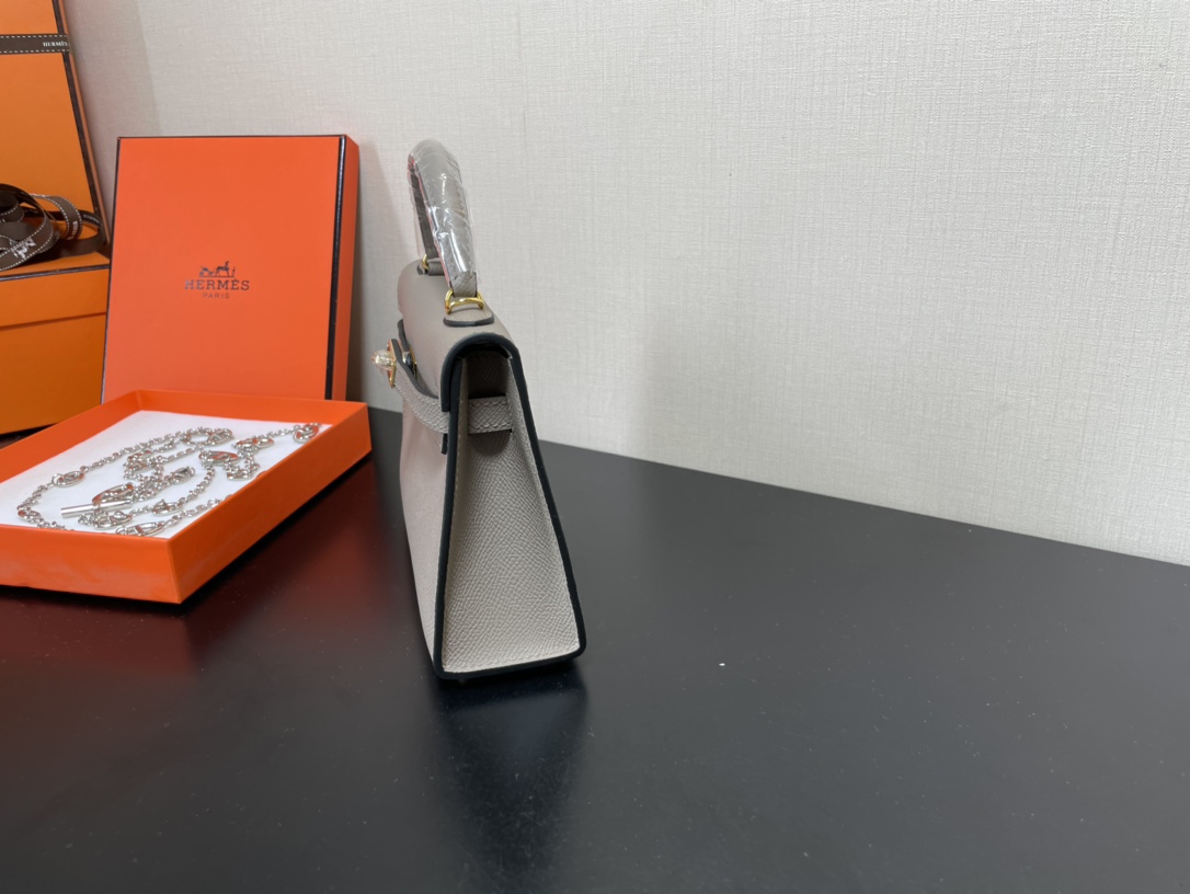 H**mes kelly-gold&silver hardware-19cm