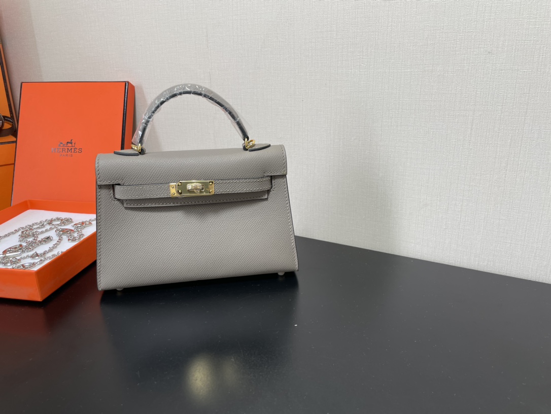 H**mes kelly-gold&silver hardware-19cm