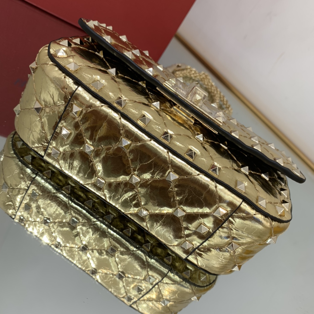 Va1e*ntin0 garavani rockstud spike bag-17x10x5.5cm