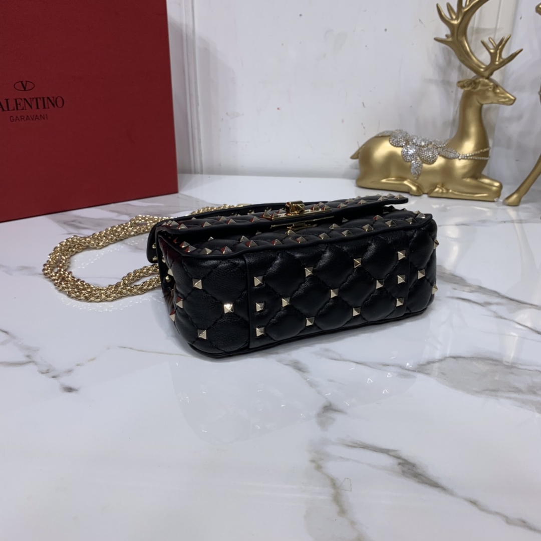 Va1e*ntin0 garavani rockstud spike bag-17x10x5.5cm