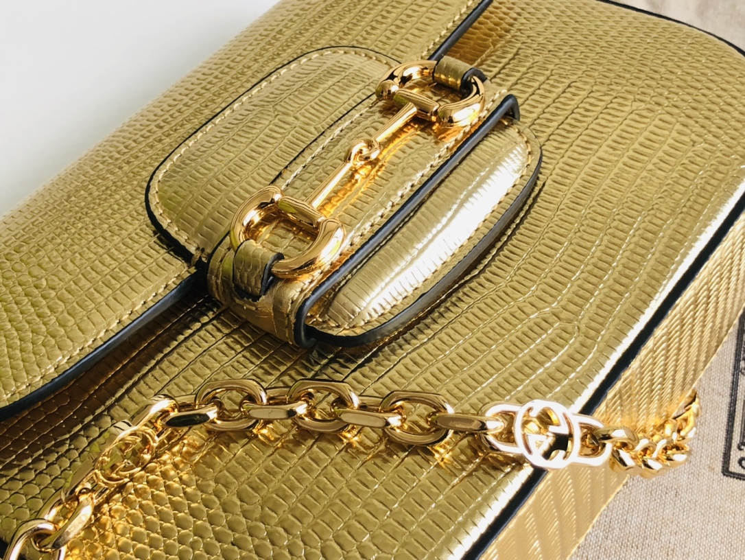 G*u*i 1955 horsebit shoulder bag-20.6*14.4*5.1cm