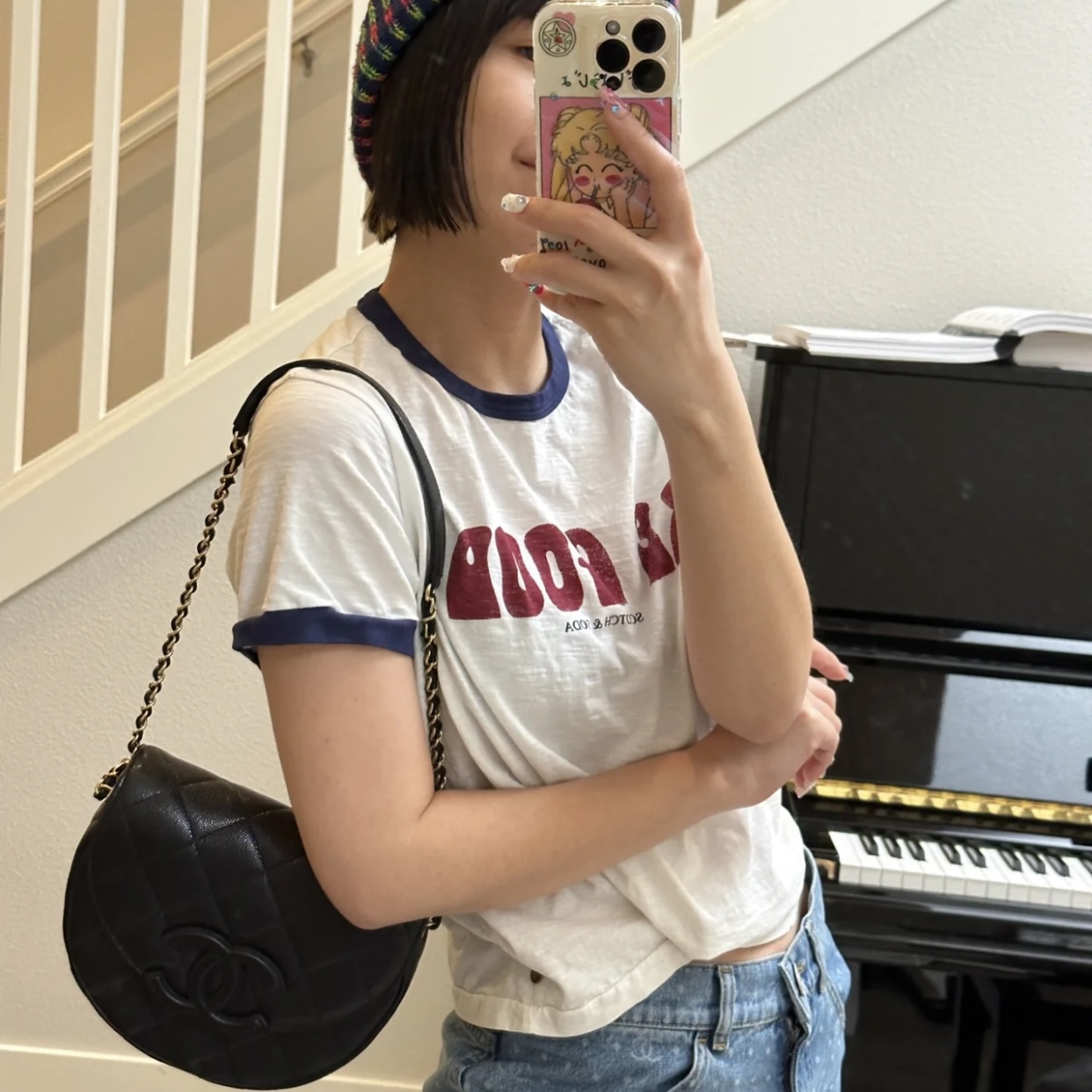 Ch@nel Vintage Saddle Bag-19*16*7CM