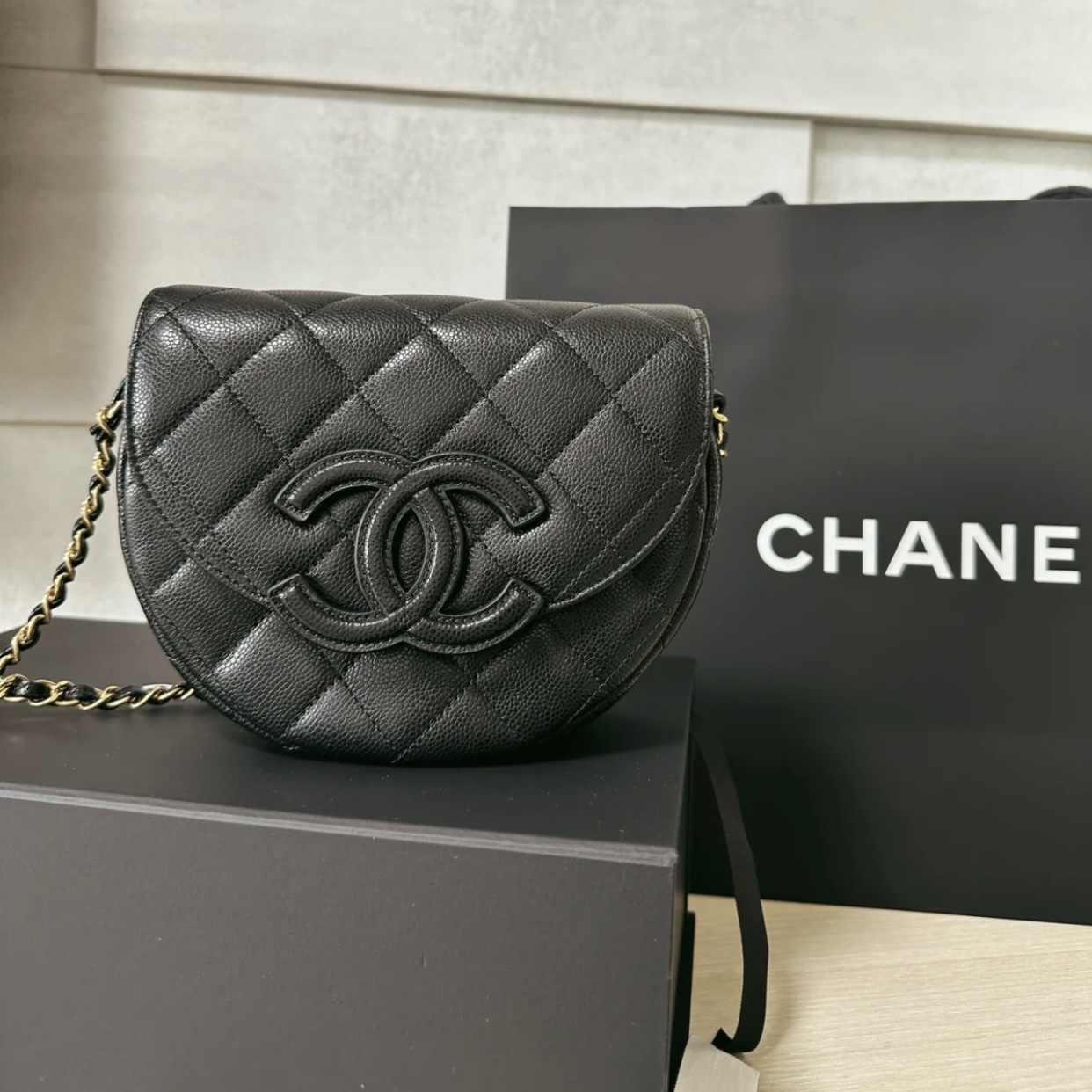 Ch@nel Vintage Saddle Bag-19*16*7CM