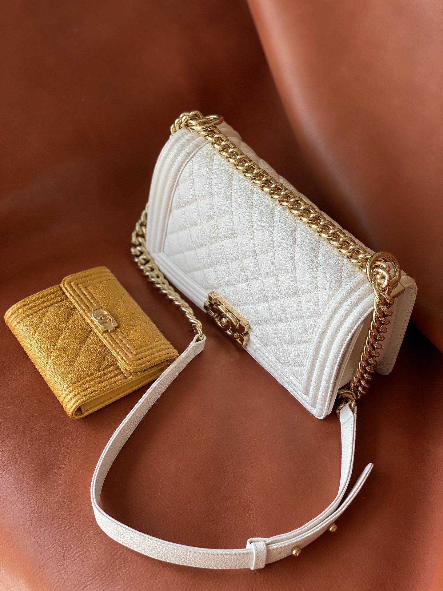 Ch@nel Boy Bag-Caviar-25CM