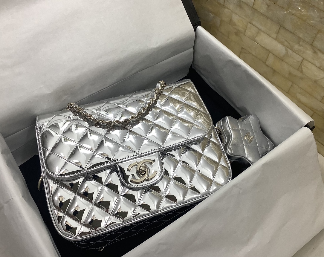 Ch@nel 2024SS Backpack & Star Coin Purse-18.5*23.5*8.5CM