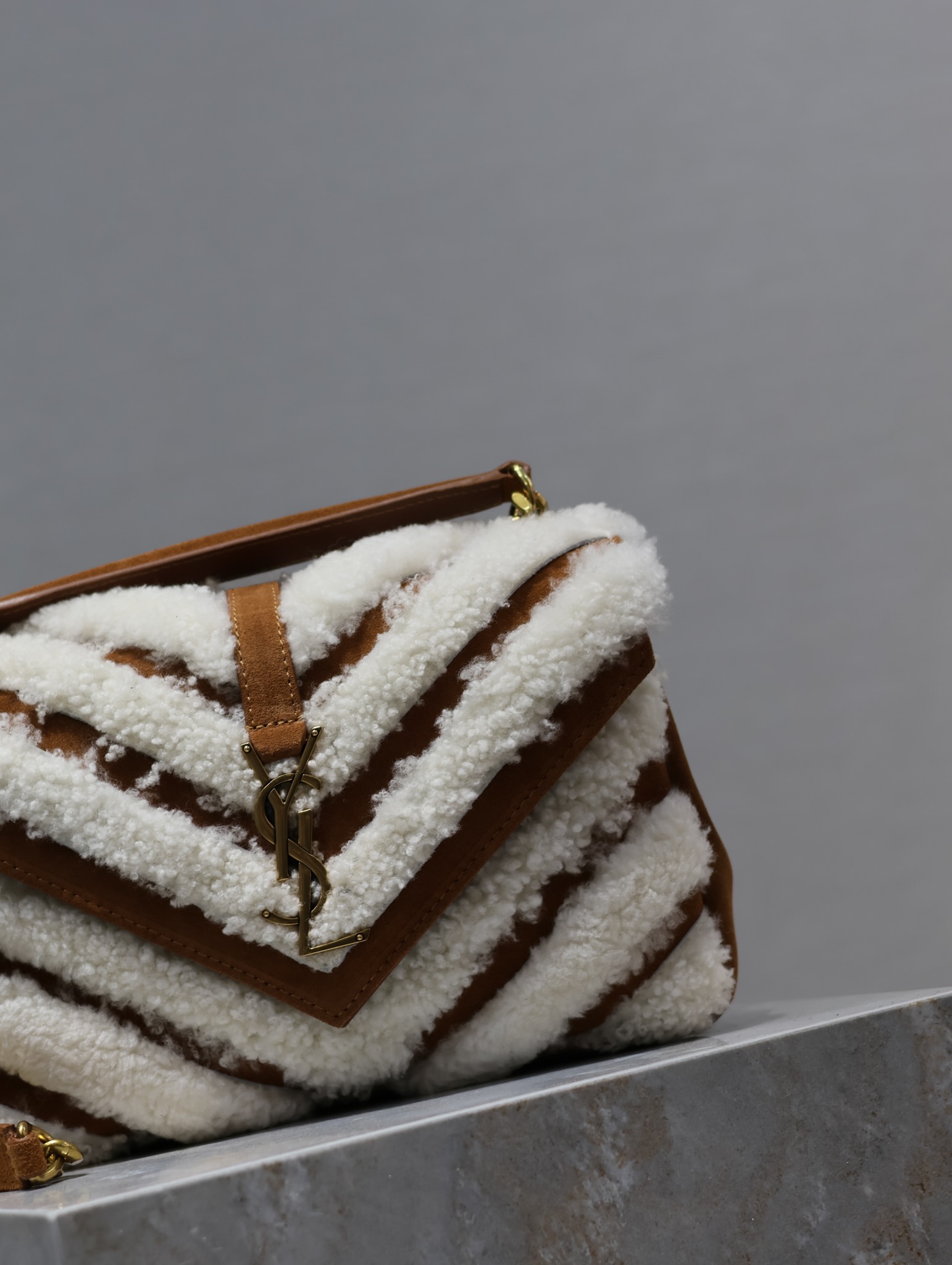 YS L Monogram College Bag-24*17*7CM