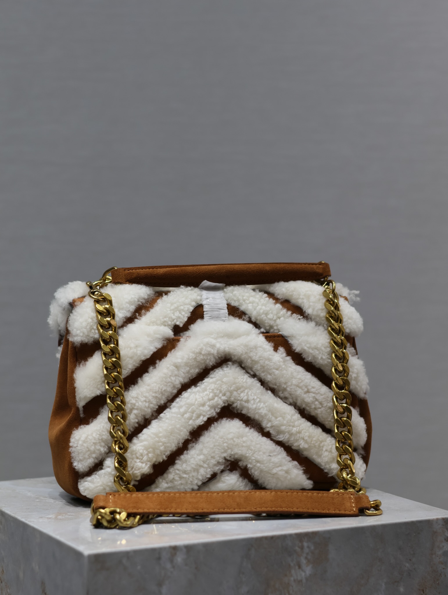 YS L Monogram College Bag-24*17*7CM