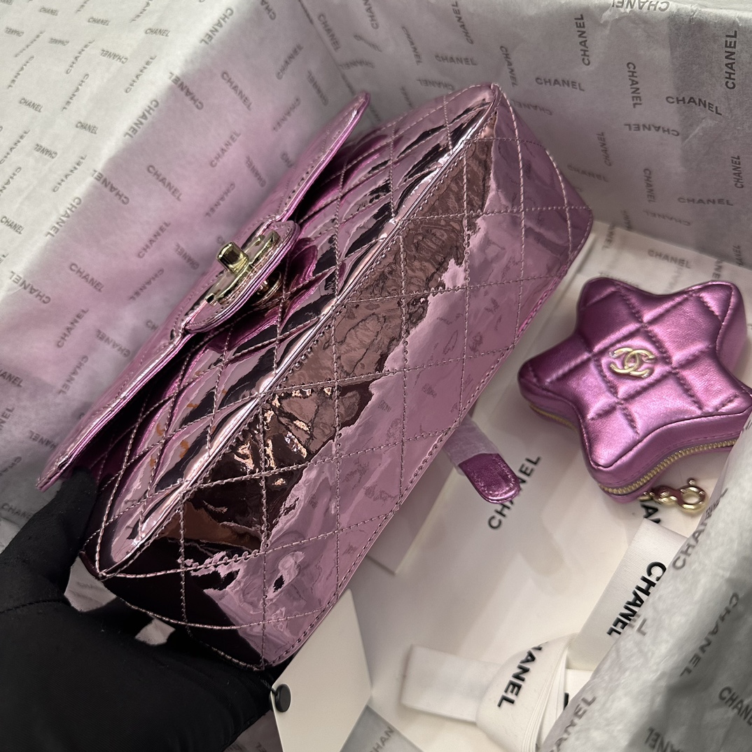 Ch@nel 2024SS Backpack & Star Coin Purse-18.5*23.5*8.5CM