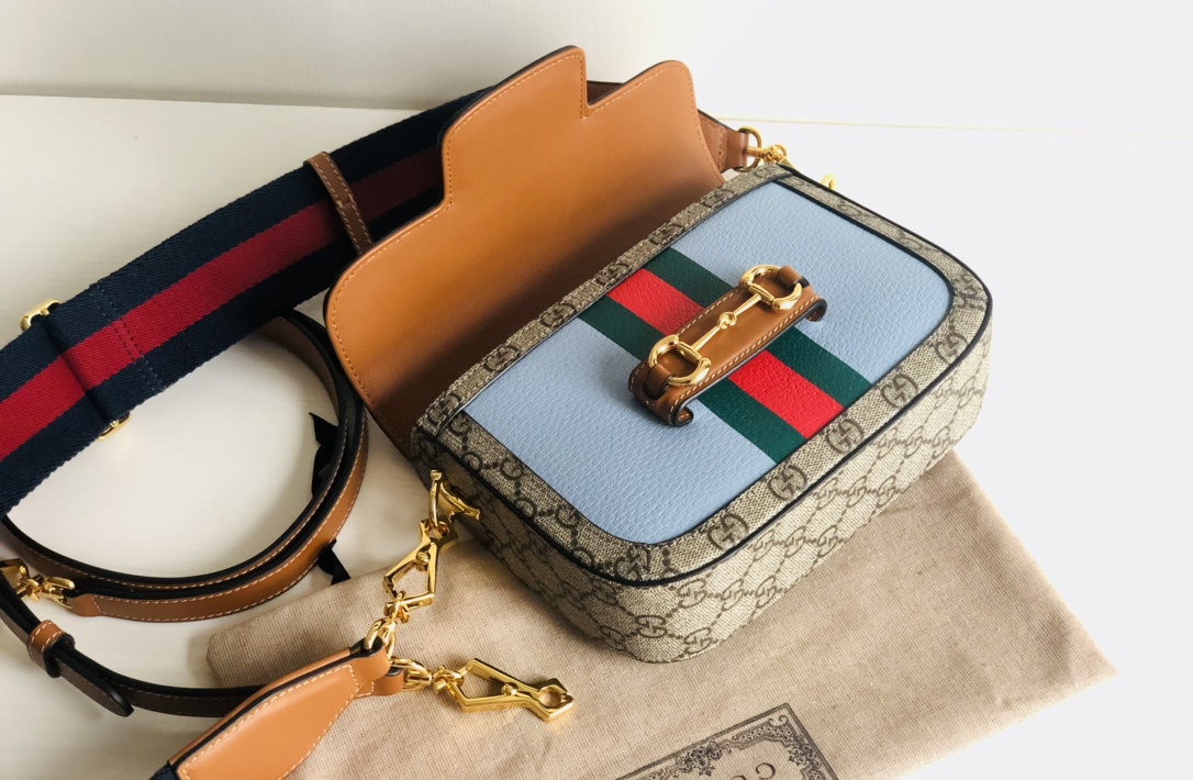 G*u*i 1955 horsebit shoulder bag-20.6*14.4*5.1cm