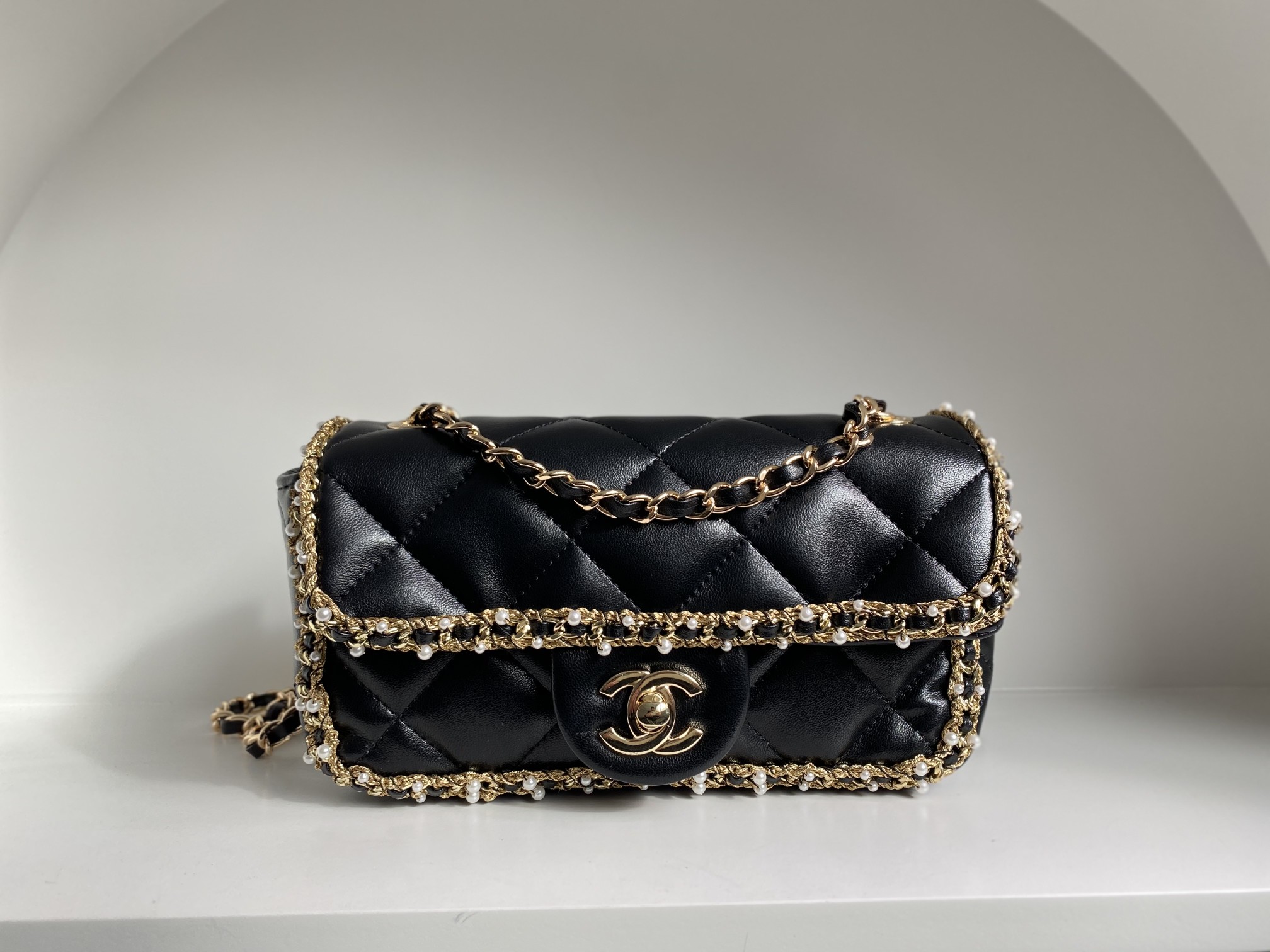 Ch@nel Flap Bag-21x12x7.5CM