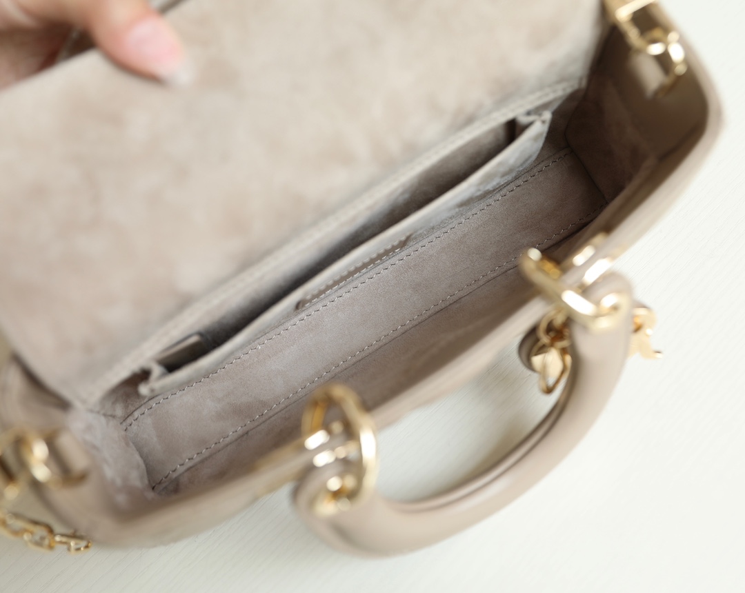 D*or d-joy bag(beige color)-22.5*6*11.5cm